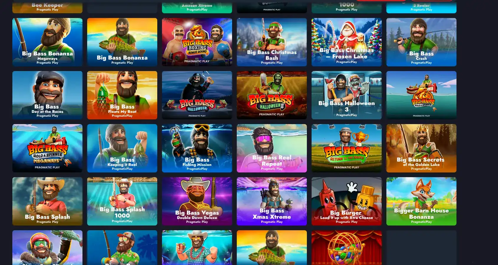 Интерфейс игрового зала Spinto casino на компьютере